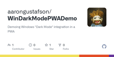 OpenGraph image for github.com/aarongustafson/WinDarkModePWADemo