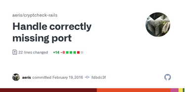 OpenGraph image for github.com/aeris/cryptcheck-rails/commit/fdbdc3f6370ad7889faadda2eec51ab8e6b8a039