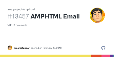 OpenGraph image for github.com/ampproject/amphtml/issues/13457