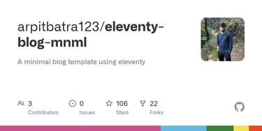 OpenGraph image for github.com/arpitbatra123/eleventy-blog-mnml