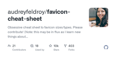 OpenGraph image for github.com/audreyr/favicon-cheat-sheet