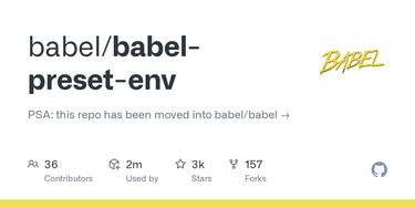 OpenGraph image for github.com/babel/babel-preset-env