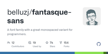 OpenGraph image for github.com/belluzj/fantasque-sans