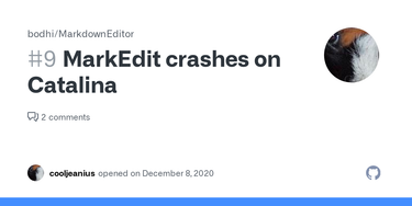 OpenGraph image for github.com/bodhi/MarkdownEditor/issues/9