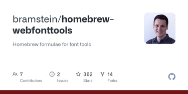 OpenGraph image for github.com/bramstein/homebrew-fonttools