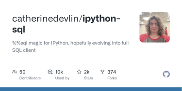 OpenGraph image for github.com/catherinedevlin/ipython-sql
