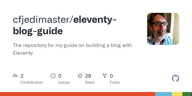OpenGraph image for github.com/cfjedimaster/eleventy-blog-guide