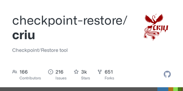 OpenGraph image for github.com/checkpoint-restore/criu
