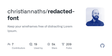 OpenGraph image for github.com/christiannaths/Redacted-Font