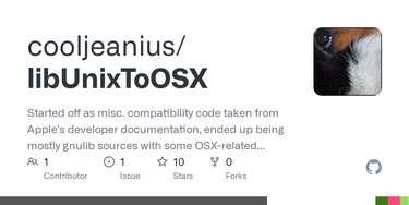OpenGraph image for github.com/cooljeanius/libUnixToOSX