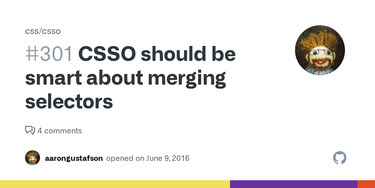 OpenGraph image for github.com/css/csso/issues/301