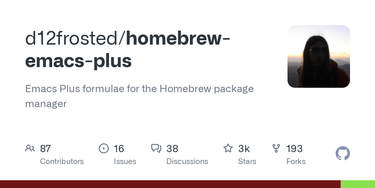 OpenGraph image for github.com/d12frosted/homebrew-emacs-plus