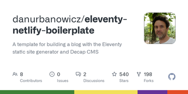 OpenGraph image for github.com/danurbanowicz/eleventy-netlify-boilerplate