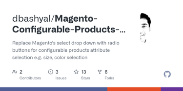 OpenGraph image for github.com/dbashyal/Magento-Configurable-Products-Radio-Select