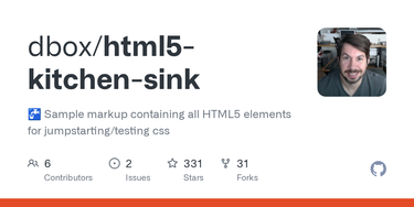OpenGraph image for github.com/dbox/html5-kitchen-sink