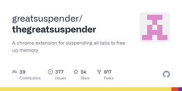 OpenGraph image for github.com/deanoemcke/thegreatsuspender