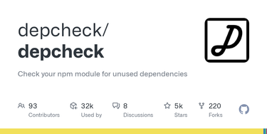OpenGraph image for github.com/depcheck/depcheck