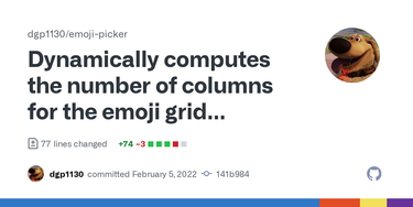OpenGraph image for github.com/dgp1130/emoji-picker/commit/141b984f19ba9d74d1cb2455ed5f2642c9bb2140#diff-64f34753badb8801cb86f07091347871e000e4e8088957f6c8b519cfee036693