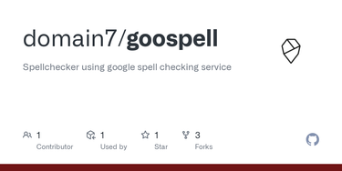 OpenGraph image for github.com/domain7/goospell