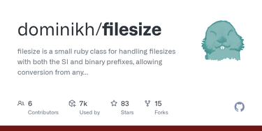 OpenGraph image for github.com/dominikh/filesize