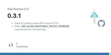 OpenGraph image for github.com/dortania/OpenCore-Legacy-Patcher/releases/tag/0.3.1
