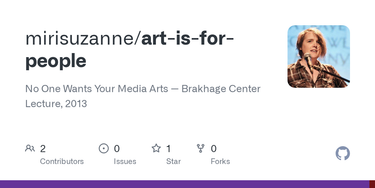 OpenGraph image for github.com/ericam/art-is-for-people