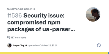 OpenGraph image for github.com/faisalman/ua-parser-js/issues/536