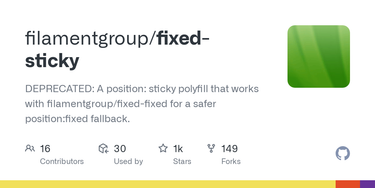 OpenGraph image for github.com/filamentgroup/fixed-sticky