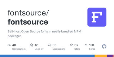 OpenGraph image for github.com/fontsource/fontsource/