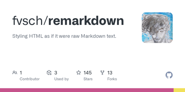 OpenGraph image for github.com/fvsch/remarkdown