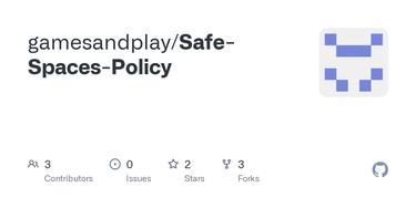 OpenGraph image for github.com/gamesandplay/Safe-Spaces-Policy