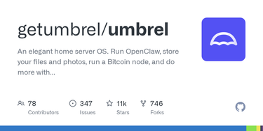 OpenGraph image for github.com/getumbrel/umbrel#-installation