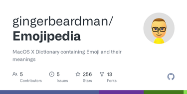 OpenGraph image for github.com/gingerbeardman/Emojipedia
