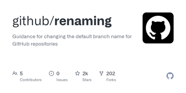 OpenGraph image for github.com/github/renaming