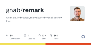 OpenGraph image for github.com/gnab/remark