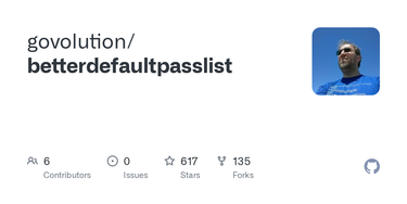 OpenGraph image for github.com/govolution/betterdefaultpasslist