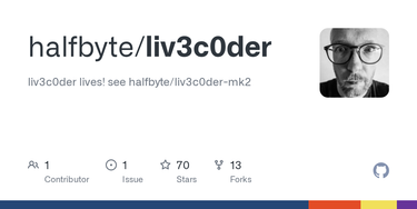 OpenGraph image for github.com/halfbyte/liv3c0der