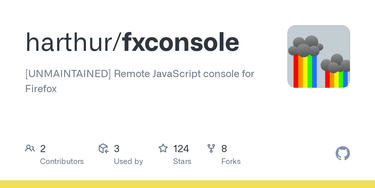 OpenGraph image for github.com/harthur/fxconsole?utm_source=explore-newsletter&utm_medium=email&utm_term=daily&utm_campaign=explore-email