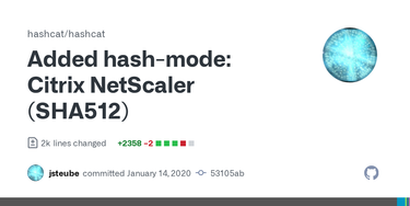 OpenGraph image for github.com/hashcat/hashcat/commit/53105abeb47a6c325dee6714b1503cd68bd0c9c8