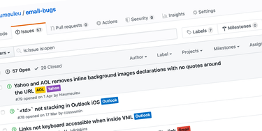 OpenGraph image for github.com/hteumeuleu/email-bugs/issues