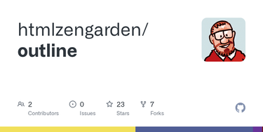 OpenGraph image for github.com/htmlzengarden/outline