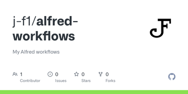 OpenGraph image for github.com/j-f1/alfred-workflows