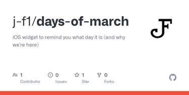 OpenGraph image for github.com/j-f1/days-of-march