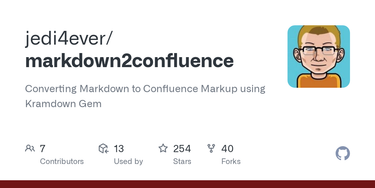OpenGraph image for github.com/jedi4ever/markdown2confluence