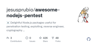 OpenGraph image for github.com/jesusprubio/awesome-nodejs-pentest