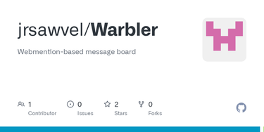 OpenGraph image for github.com/jrsawvel/Warbler