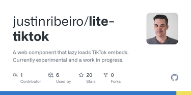 OpenGraph image for github.com/justinribeiro/lite-tiktok