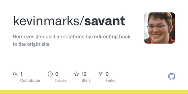 OpenGraph image for github.com/kevinmarks/savant