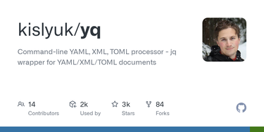 OpenGraph image for github.com/kislyuk/yq