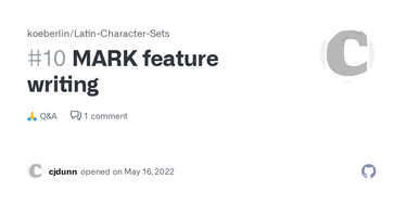 OpenGraph image for github.com/koeberlin/Latin-Character-Sets/discussions/10